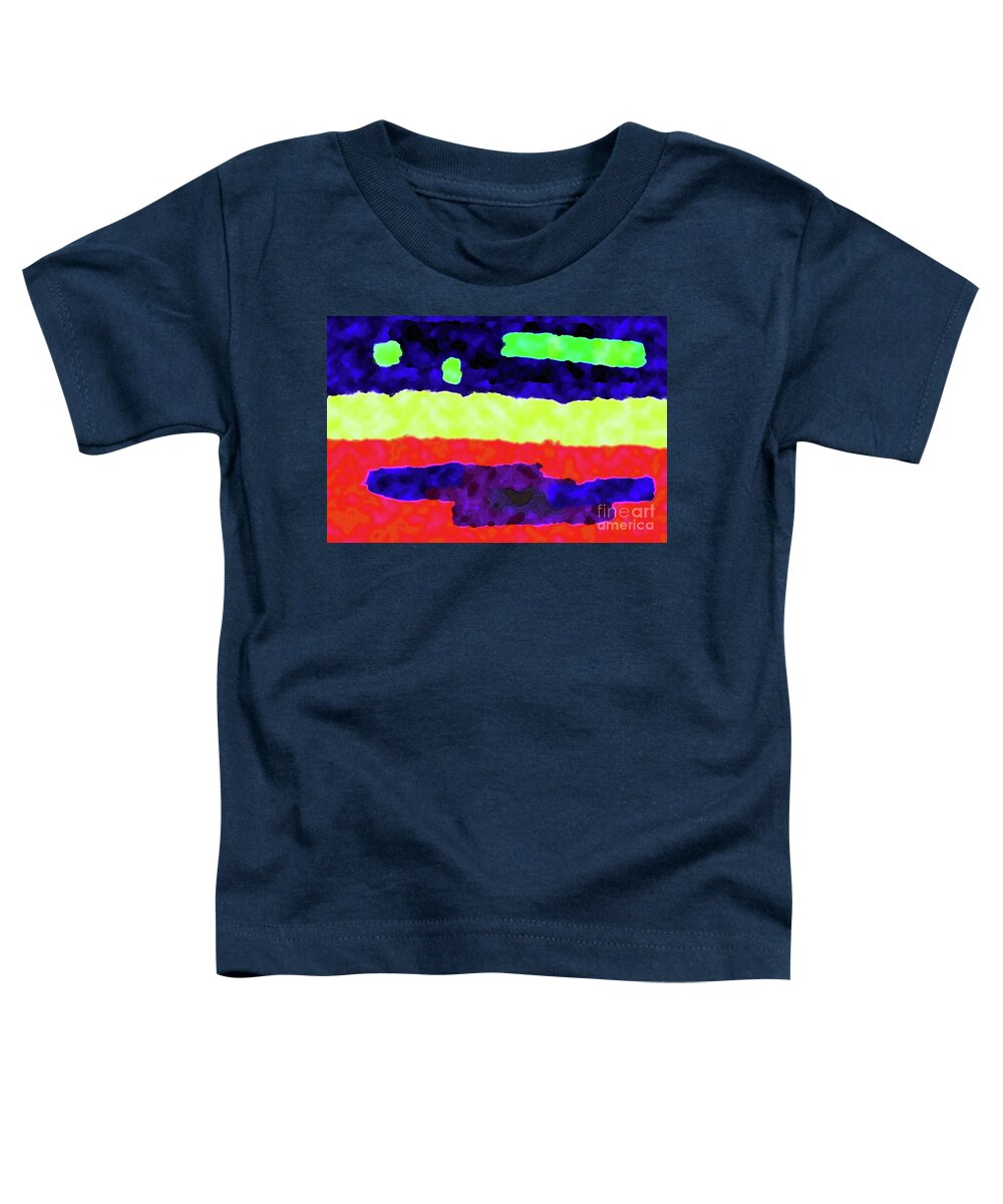 Walter Paul Bebirian: The Bebirian Art Collection Toddler T-Shirt featuring the digital art 6-21-2012nabcdefghijklmnopqrtuvw by Walter Paul Bebirian
