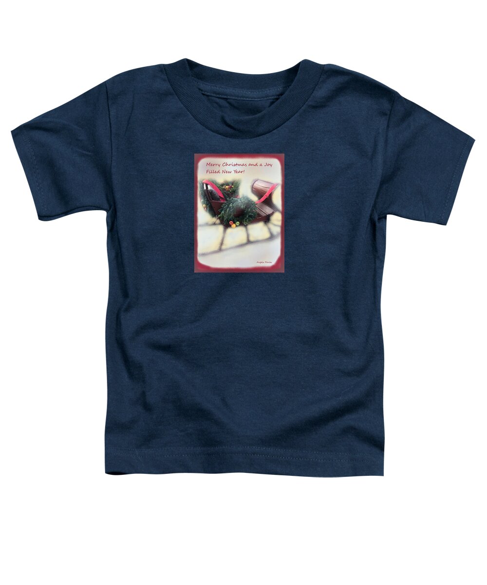 Sleigh Toddler T-Shirt featuring the photograph A Sleigh Full of Joy by Angela Davies