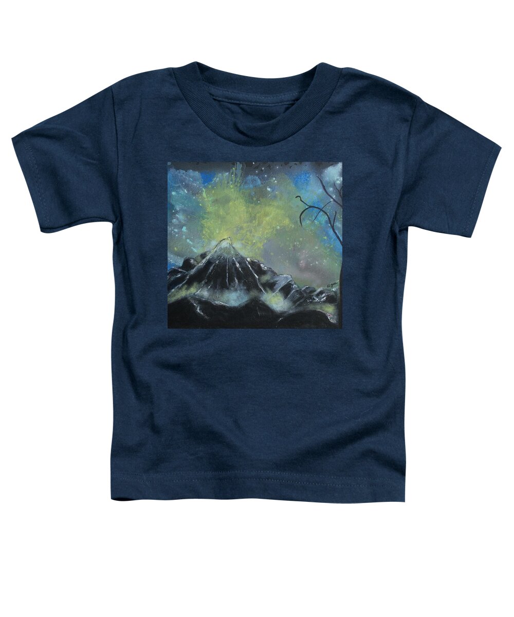 Midnight Toddler T-Shirt featuring the painting A World Beyond by Evi Green