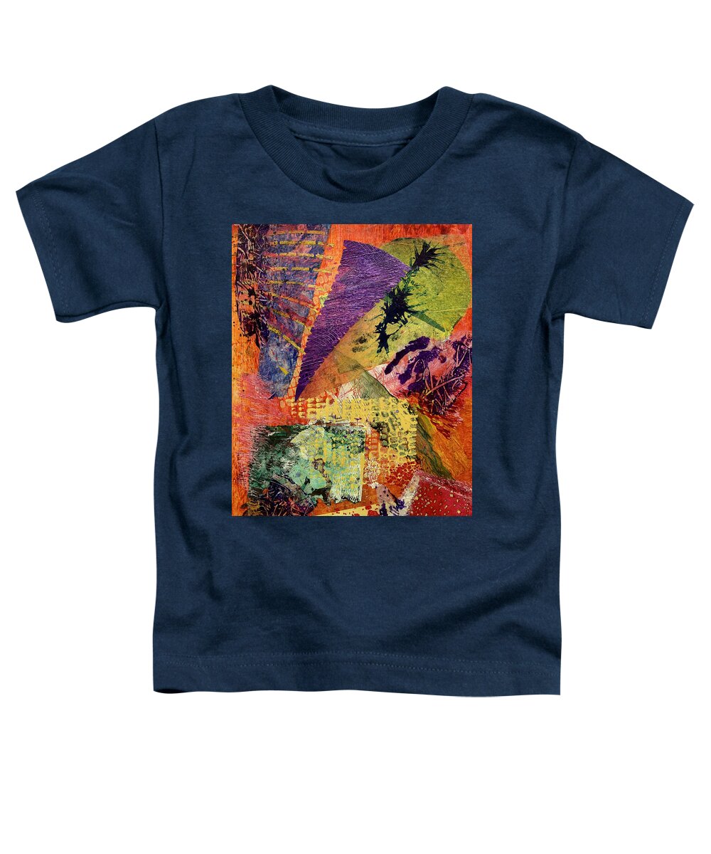 Collage Toddler T-Shirt featuring the mixed media Abstract Collage #1 by Lorena Cassady