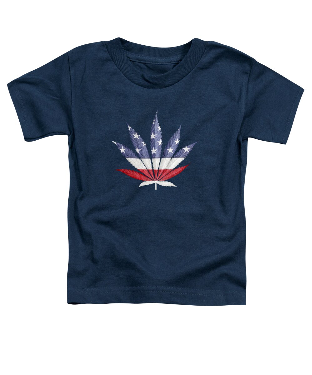 Popart Toddler T-Shirt featuring the photograph American Weed Black Background by Luke Moore