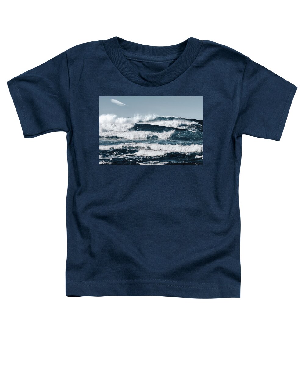 Atlantic Ocean Toddler T-Shirt featuring the photograph Awesome Waves by Francesco Riccardo Iacomino