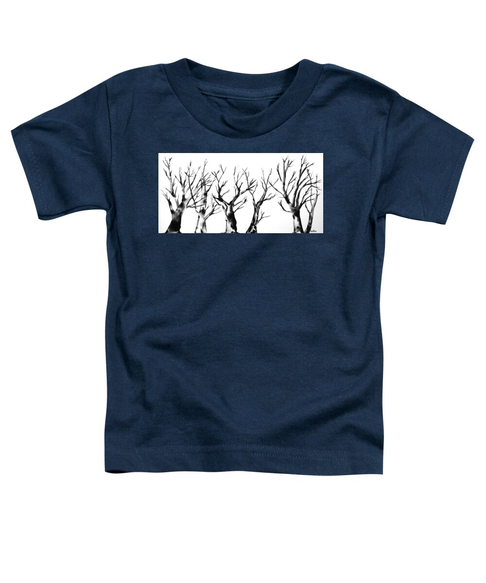 Bare Trees Toddler T-Shirt featuring the painting Bare Trees by Vallee Johnson