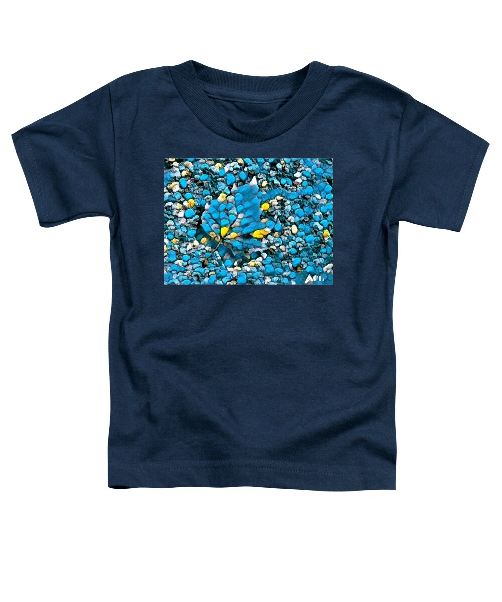 Leaf Toddler T-Shirt featuring the photograph Blue leaf by Steven Wills