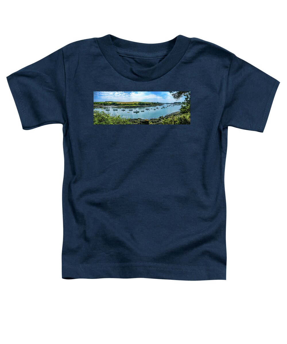 France Toddler T-Shirt featuring the photograph Boats in the harbor by Jim Feldman