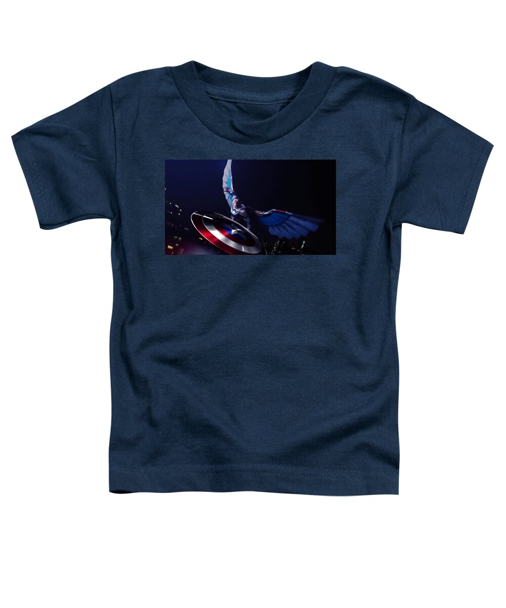 Captain America 2.3 Toddler T-Shirt featuring the digital art Captain America 2.3 NOT FOR SALE by Aldane Wynter