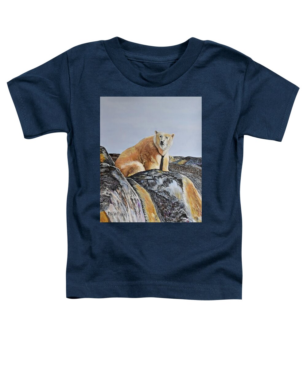 Polar Bear Toddler T-Shirt featuring the painting Celebrate Good Times by Marilyn McNish