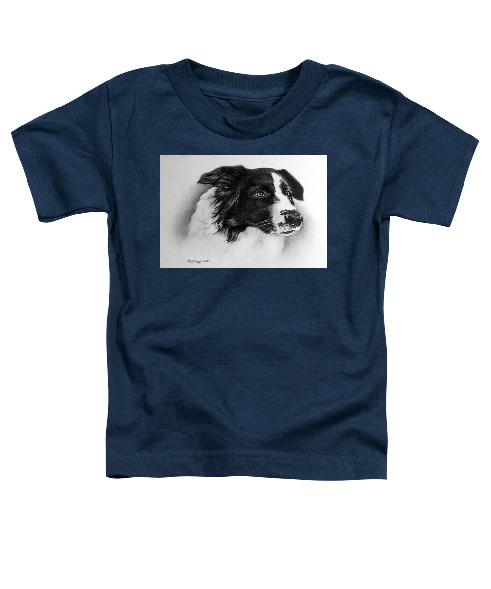 Dog Toddler T-Shirt featuring the drawing Cheyenne by Danielle R T Haney