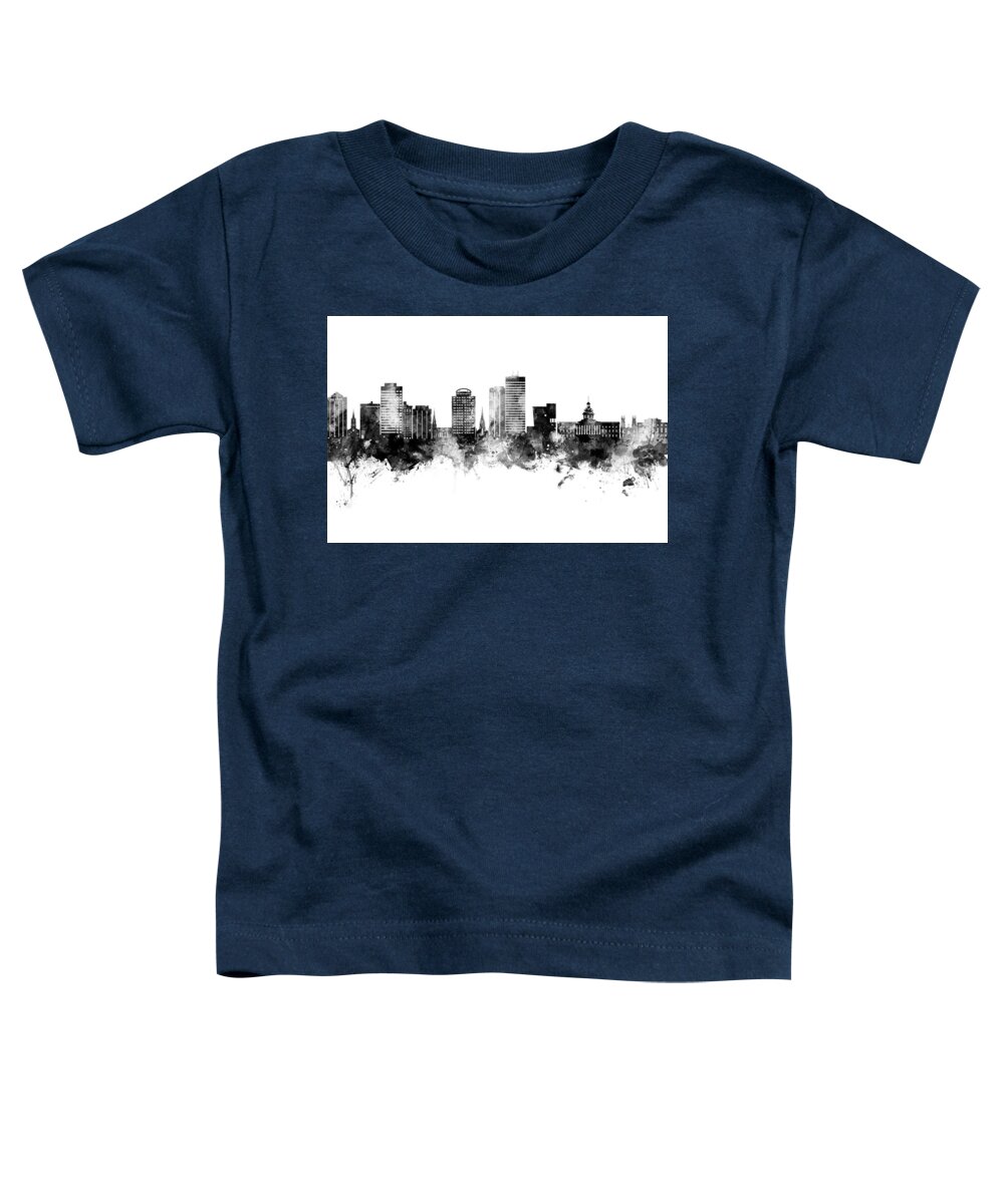 Columbia Toddler T-Shirt featuring the digital art Columbia South Carolina Skyline #29 by Michael Tompsett