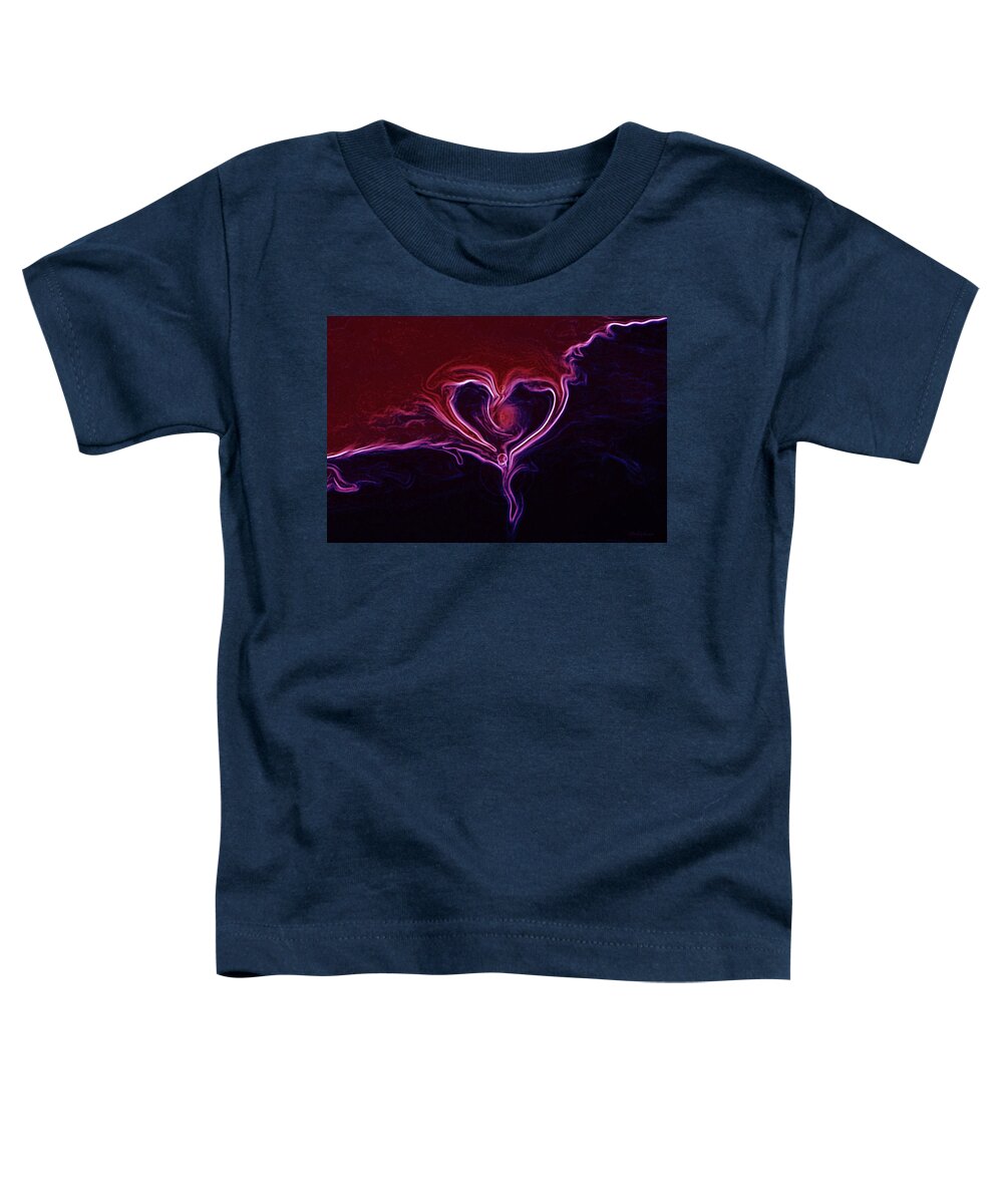 Connect With The Heart Toddler T-Shirt featuring the digital art Connect With The Heart by Linda Sannuti