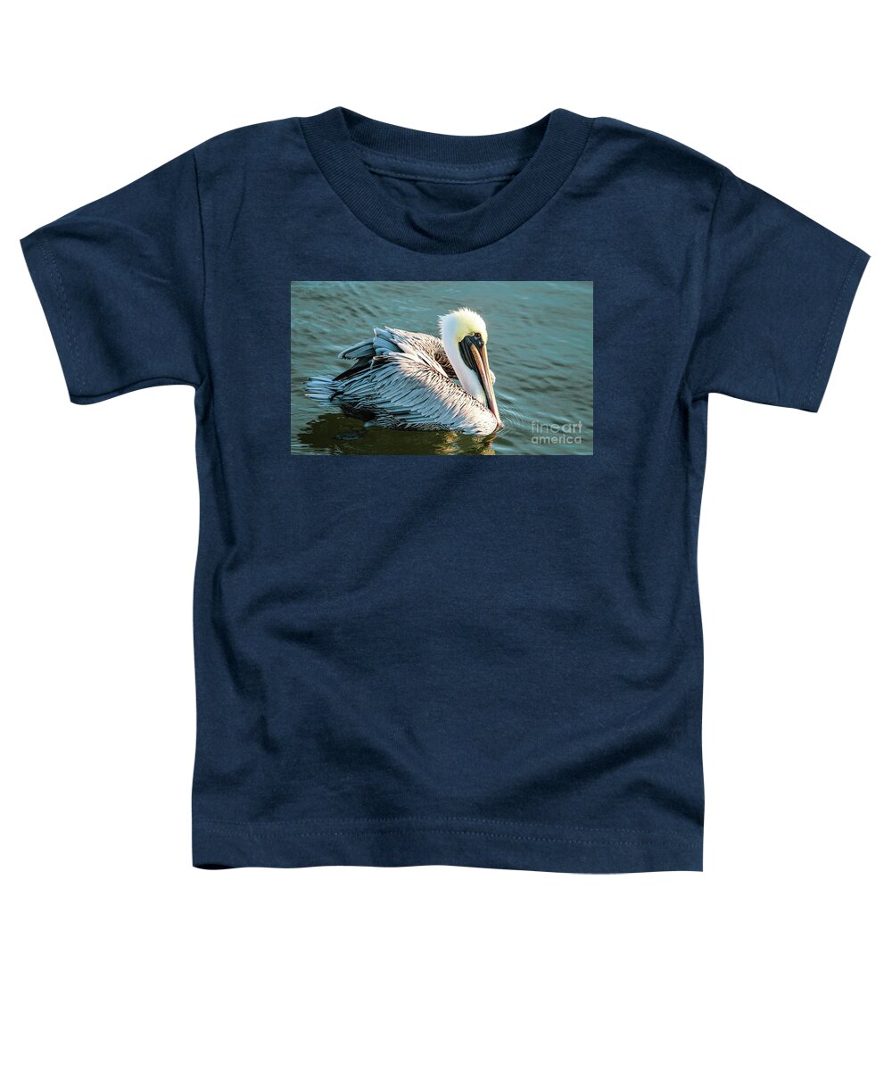 Pelican Toddler T-Shirt featuring the photograph Cruising Along by Joanne Carey