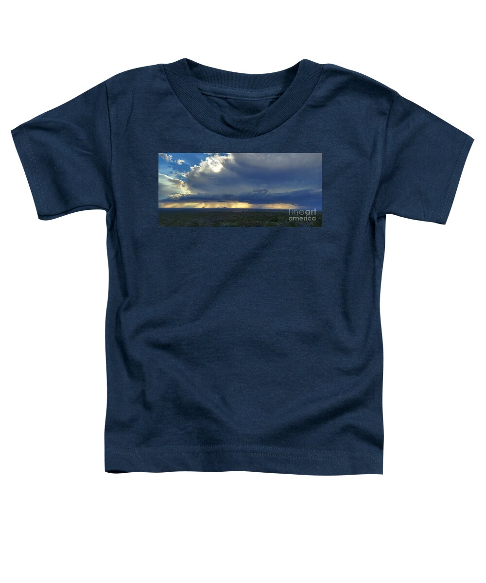 Thunderstorm Toddler T-Shirt featuring the photograph Desert Storm by Ken Kvamme