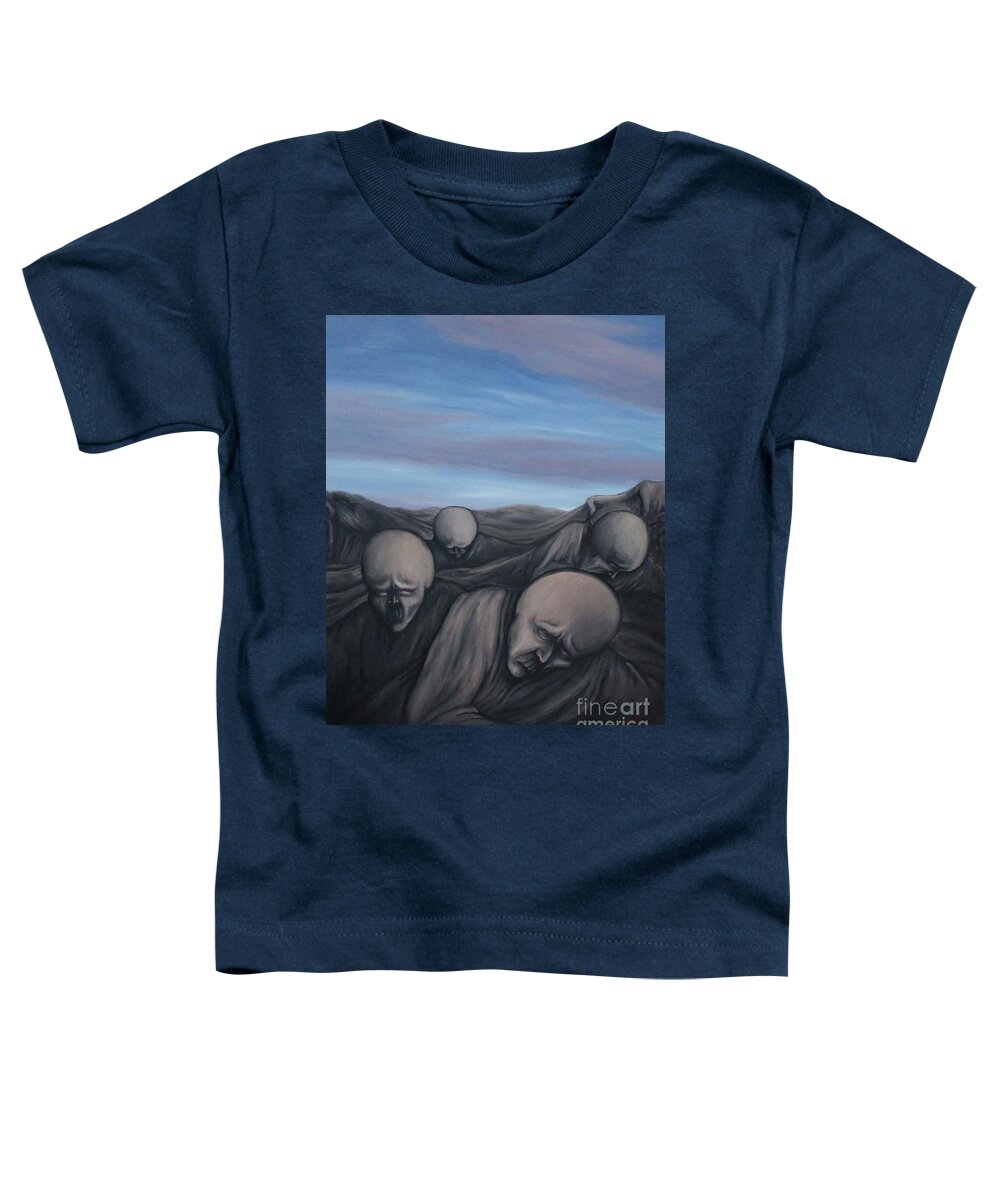 Tmad Toddler T-Shirt featuring the painting Dismay by Michael TMAD Finney