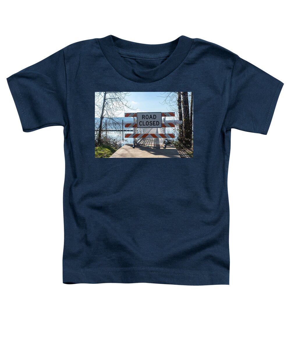 Dock Closed At Steamboat Landing Toddler T-Shirt featuring the photograph Dock Closed at Steamboat Landing by Tom Cochran