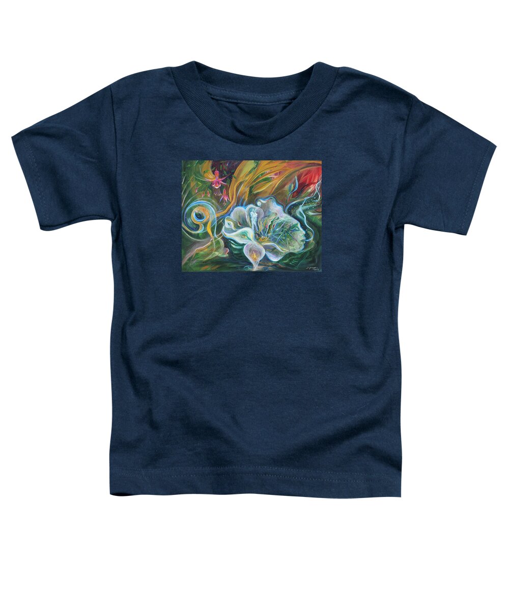 Masks Toddler T-Shirt featuring the painting Dreaming of Love by Sofanya White