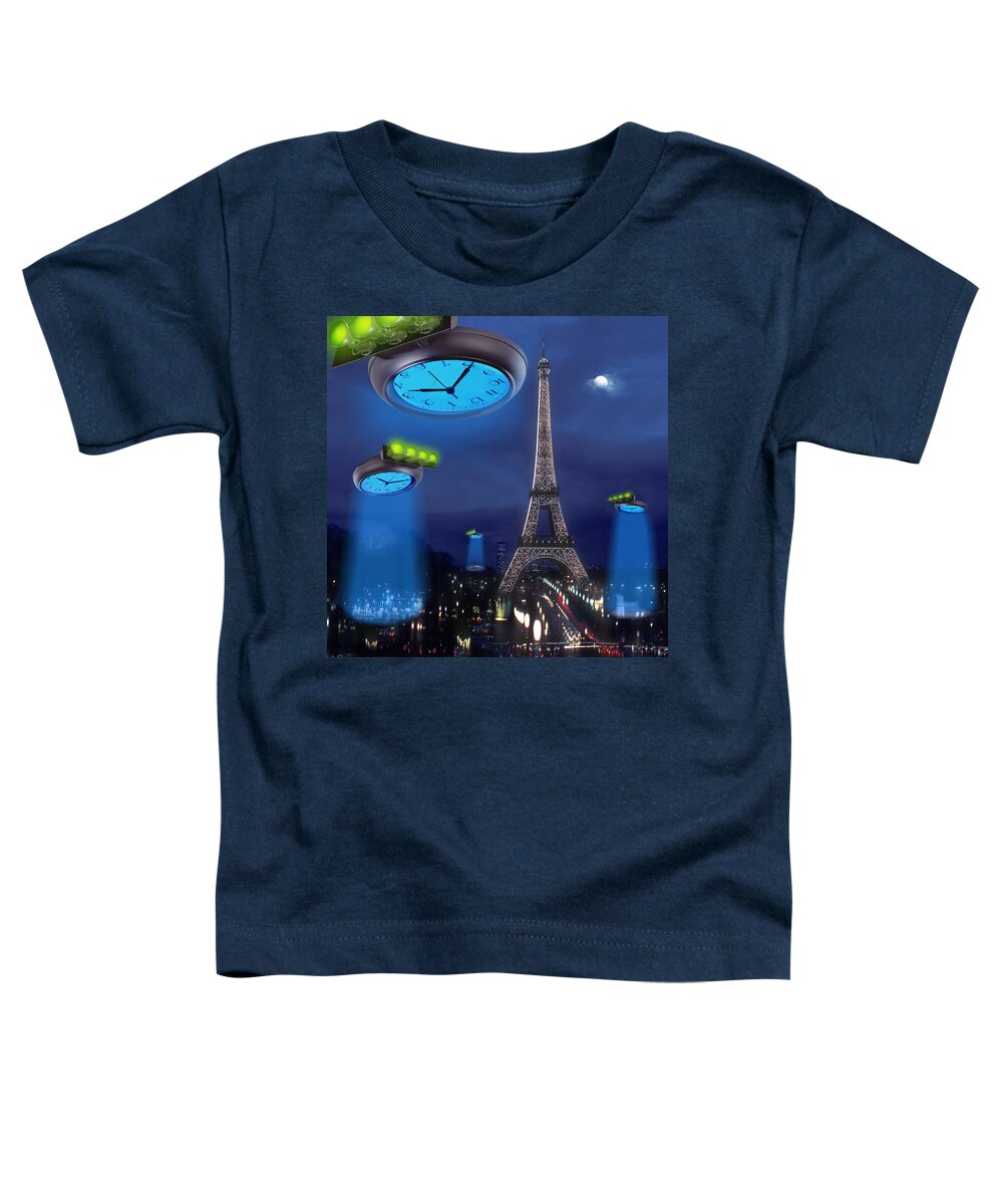 Clock Faces Toddler T-Shirt featuring the photograph European Time Travelers SQ by Mike McGlothlen