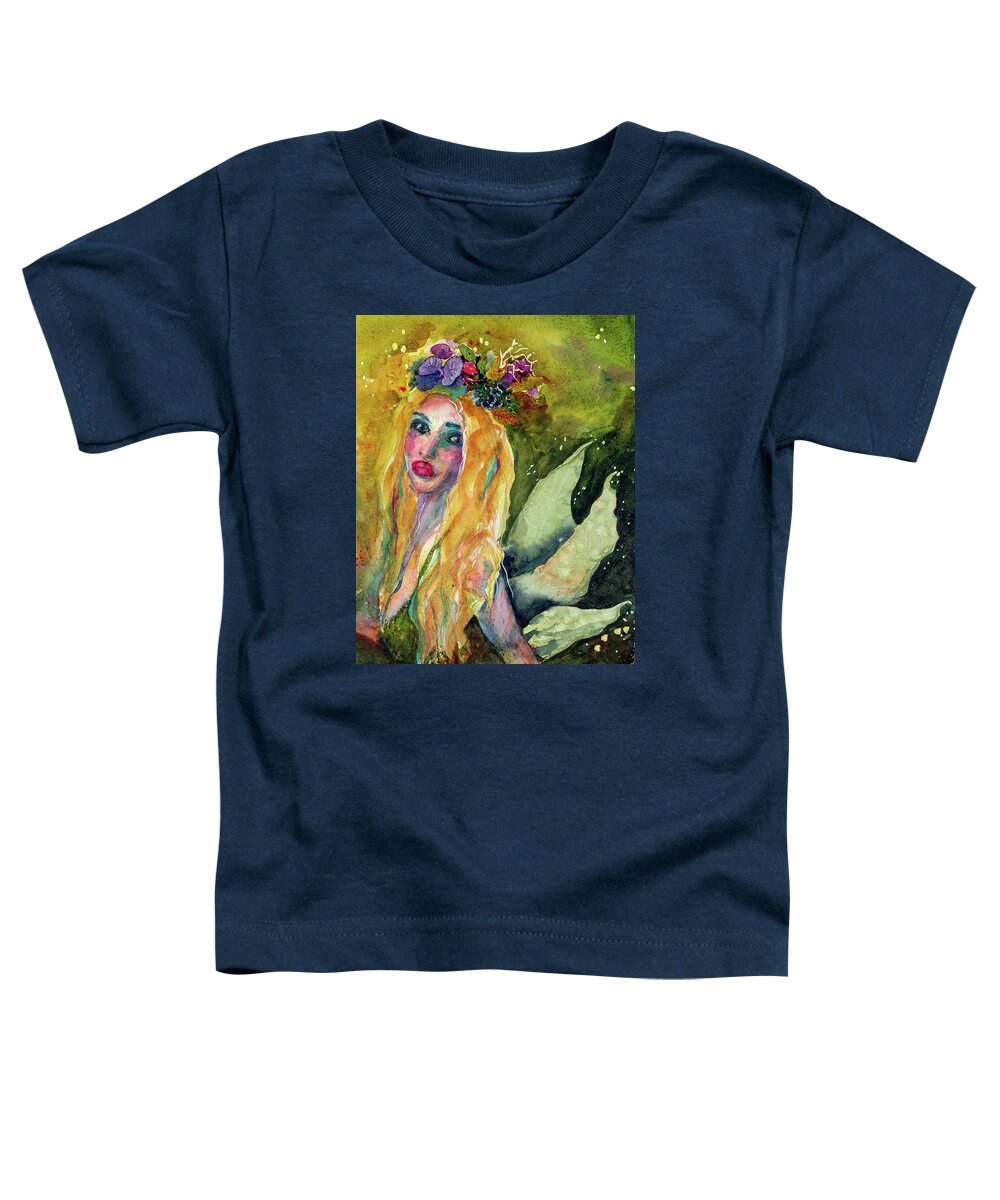 Fairy Toddler T-Shirt featuring the painting Fairy Secrets by Cheryl Prather