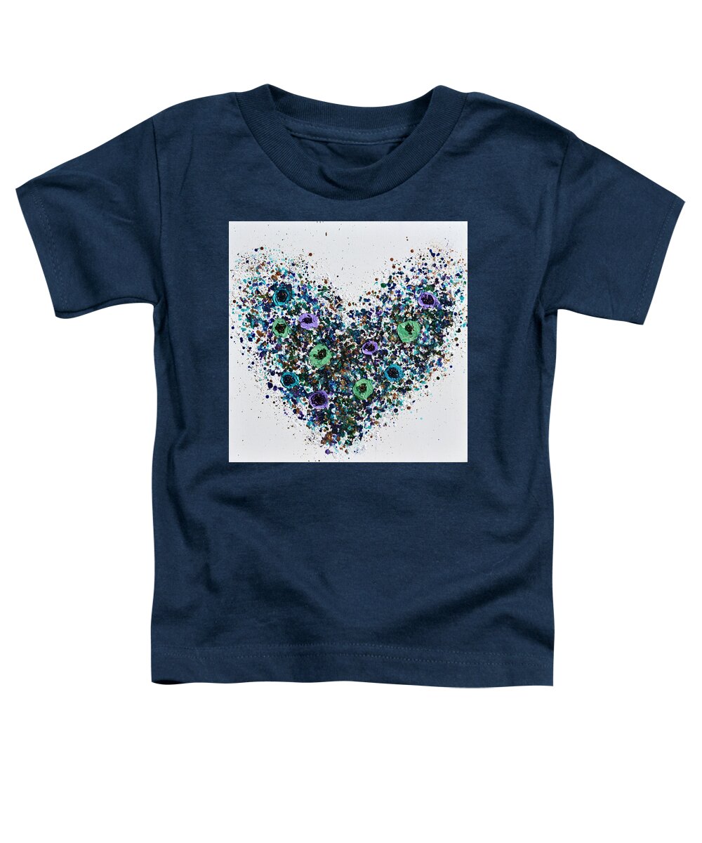 Heart Toddler T-Shirt featuring the painting Flamboyant Heart by Amanda Dagg