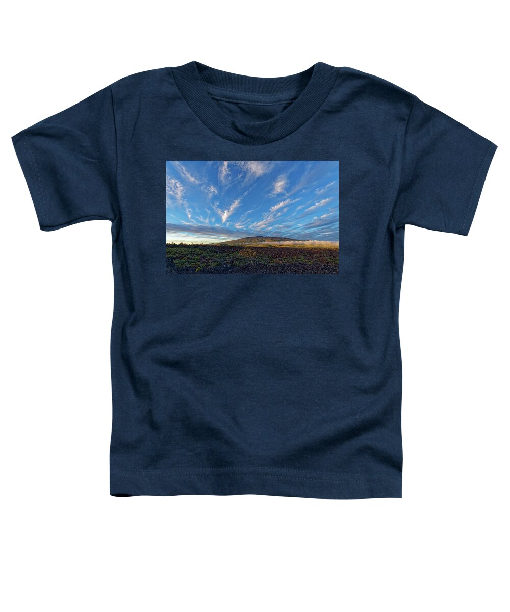 Hawai'i Island Toddler T-Shirt featuring the photograph Flying Skies Over Mauna Kea by Heidi Fickinger