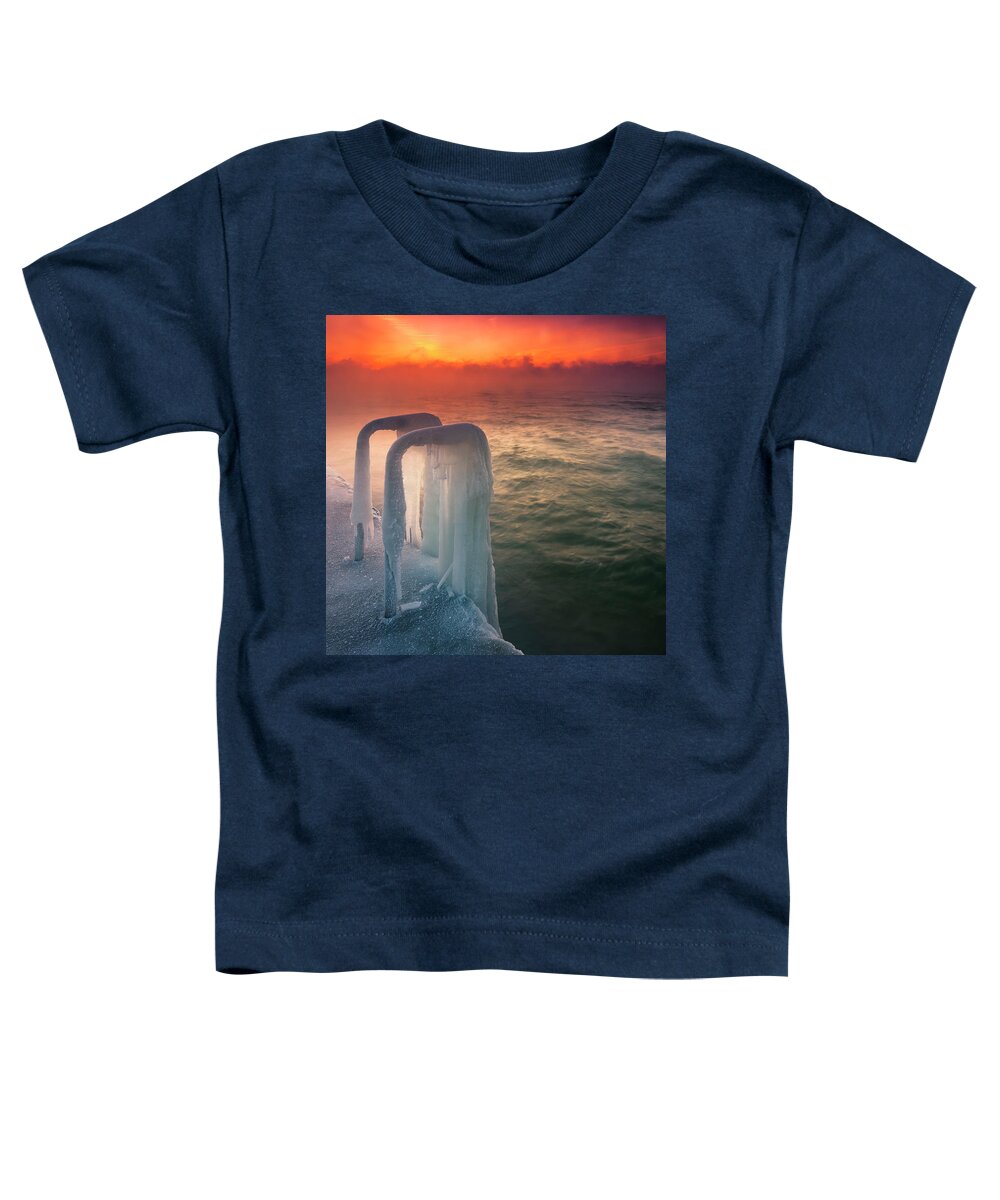 Dawn Toddler T-Shirt featuring the photograph Frozen by Evgeni Dinev