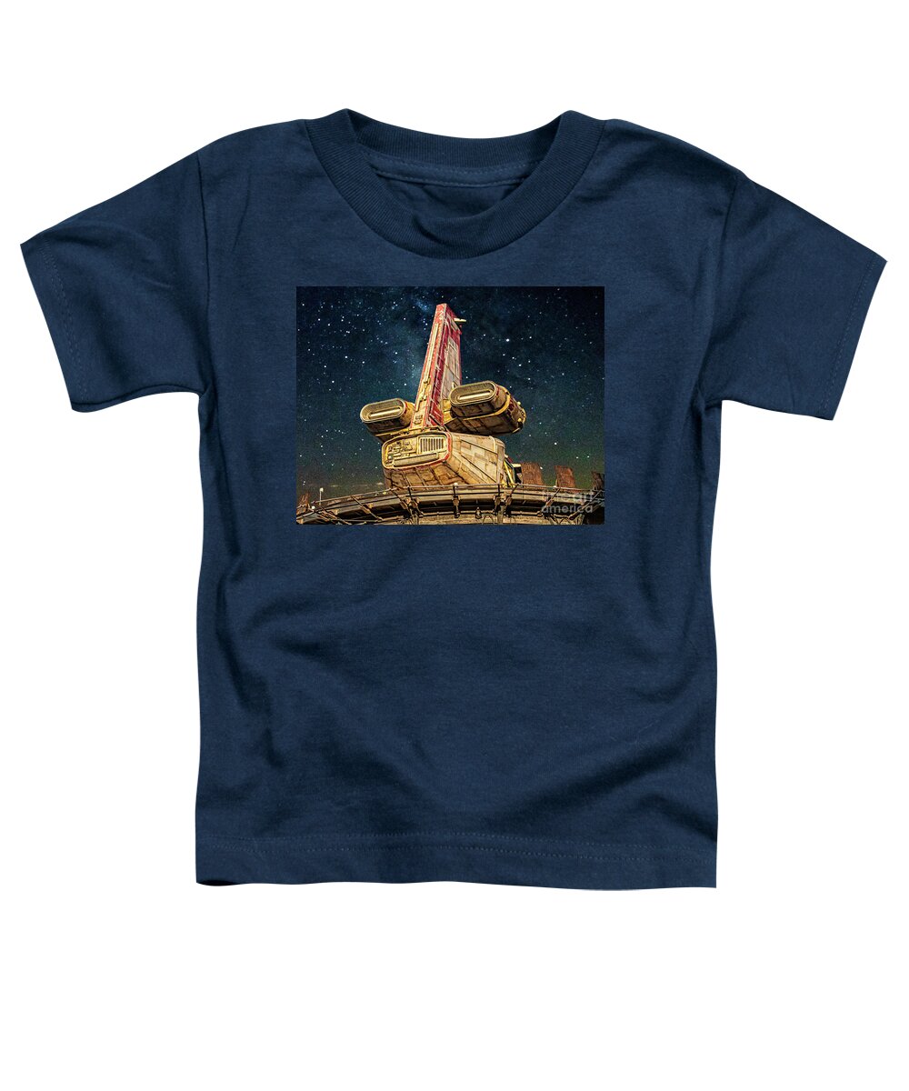 Space Ship Toddler T-Shirt featuring the photograph Galaxys Edge Ship by Nick Zelinsky Jr