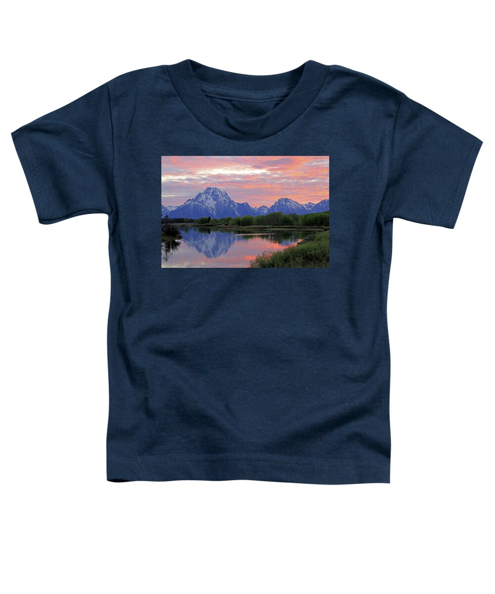 Oxbow Bend Toddler T-Shirt featuring the photograph Grand Teton National Park - Oxbow Bend Snake River by Richard Krebs