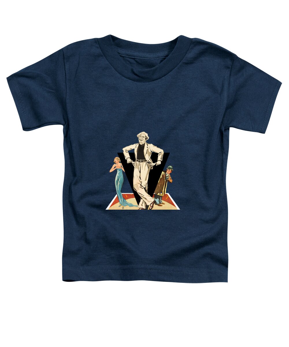 Synopsis Toddler T-Shirt featuring the mixed media ''Halleluja I'm a Bum'', 1933 - 3d movie poster - with synopsis by Movie World Posters