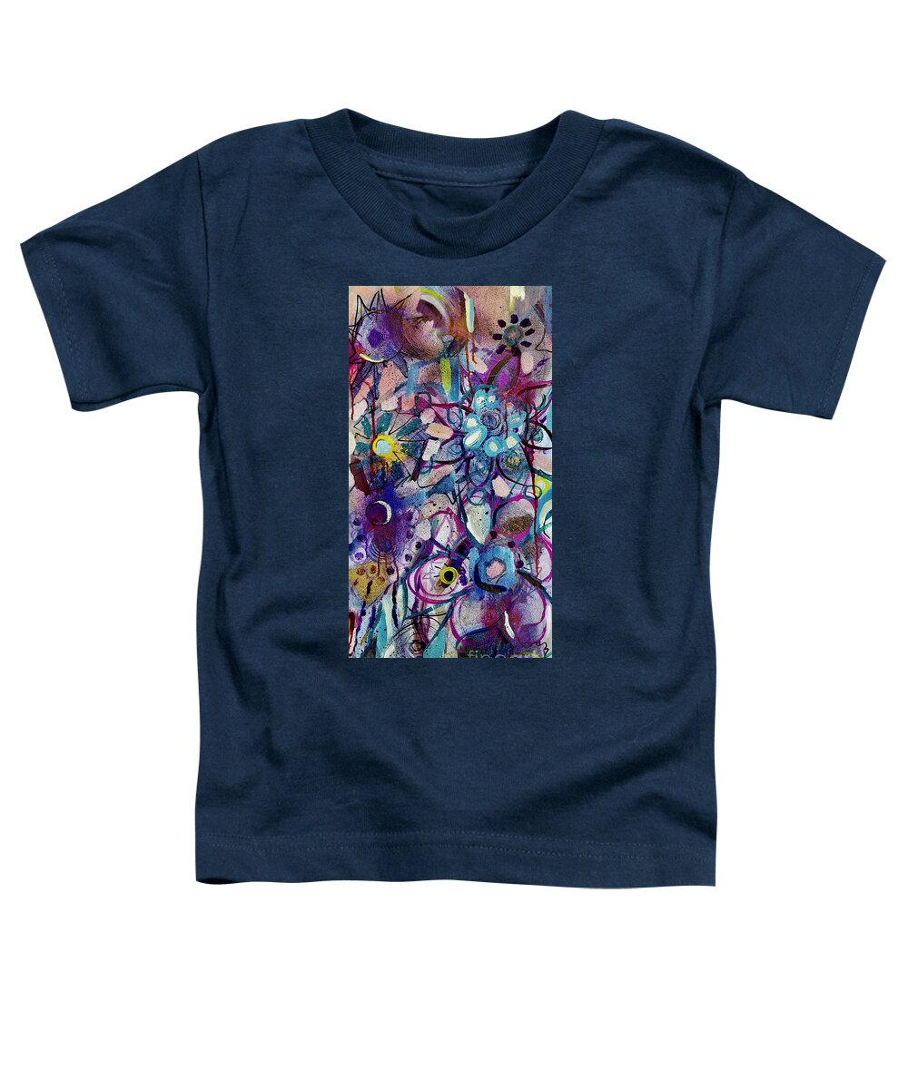 Floral Toddler T-Shirt featuring the painting Head Space by Catherine Gruetzke-Blais