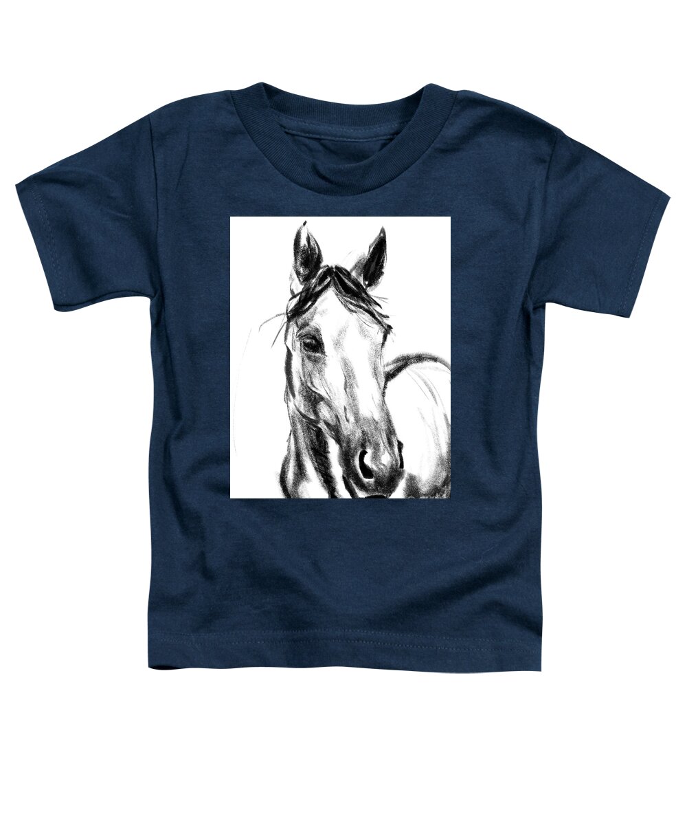 Horse Toddler T-Shirt featuring the painting Horse Britt by Go Van Kampen
