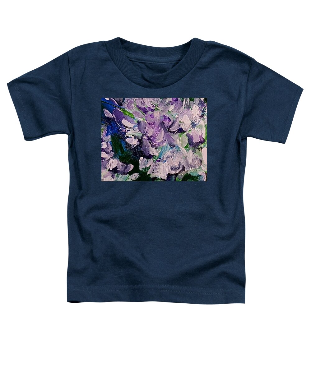 Hydrangea Toddler T-Shirt featuring the painting Hydrangea gardens by Julie TuckerDemps