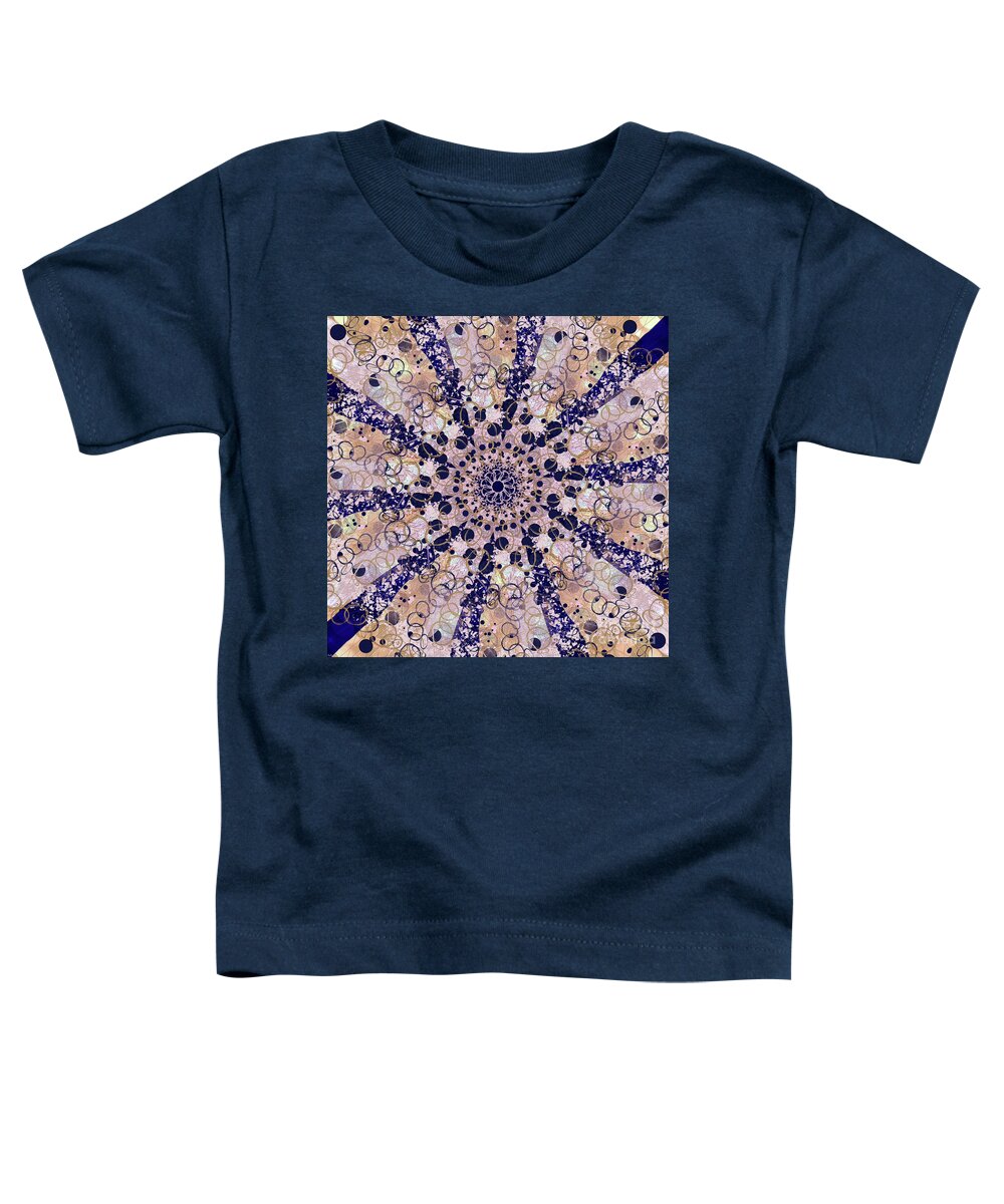 Mandala Toddler T-Shirt featuring the digital art Improvisation 2231 by Bentley Davis