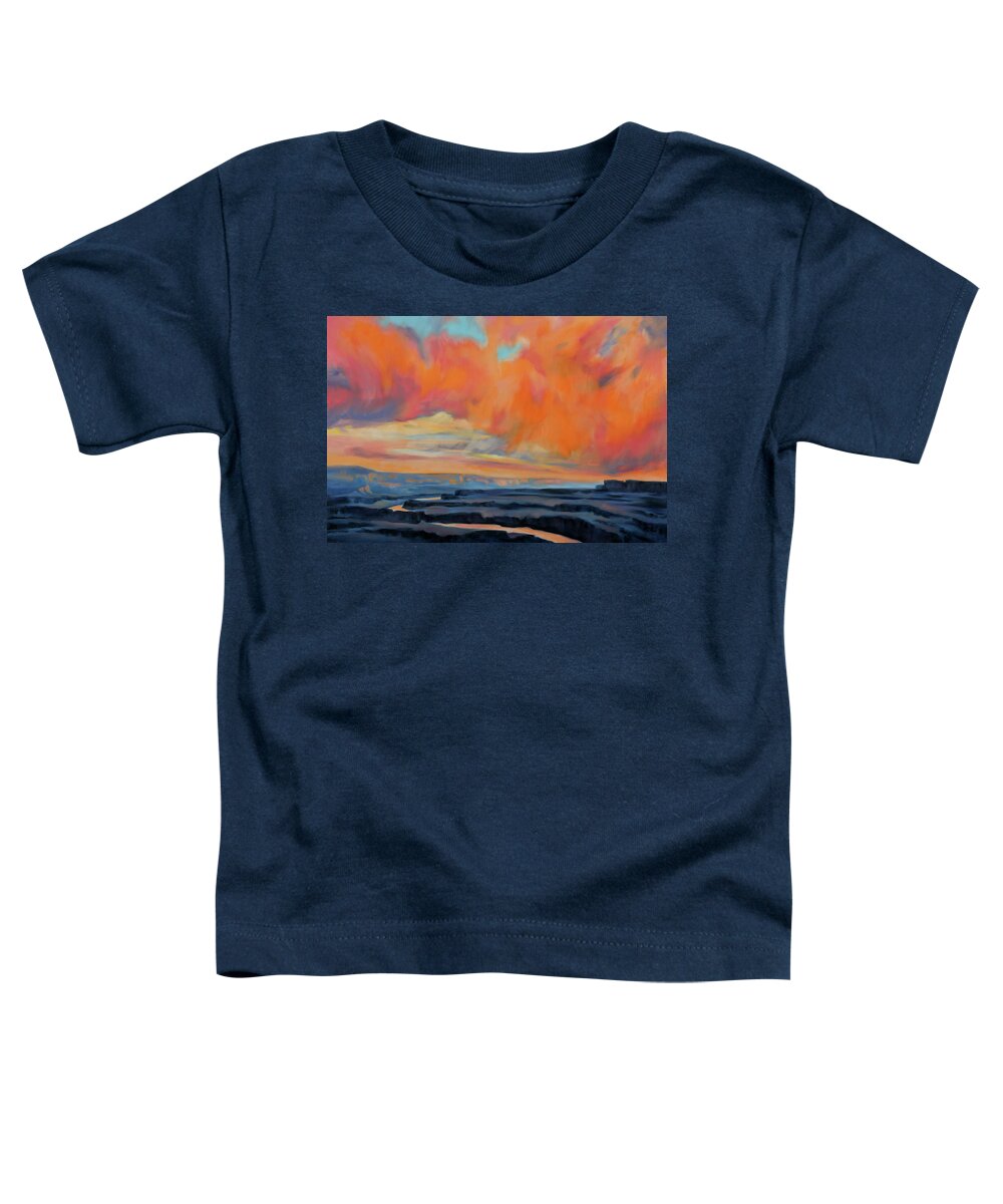 Clouds Toddler T-Shirt featuring the painting In Heaven's Light by Sandi Snead