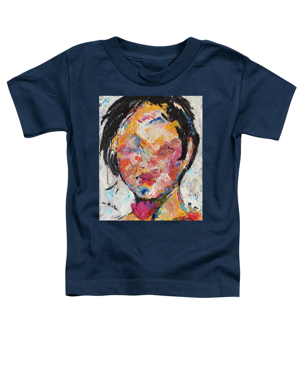 Portrait Toddler T-Shirt featuring the painting Incognito by Sharon Sieben