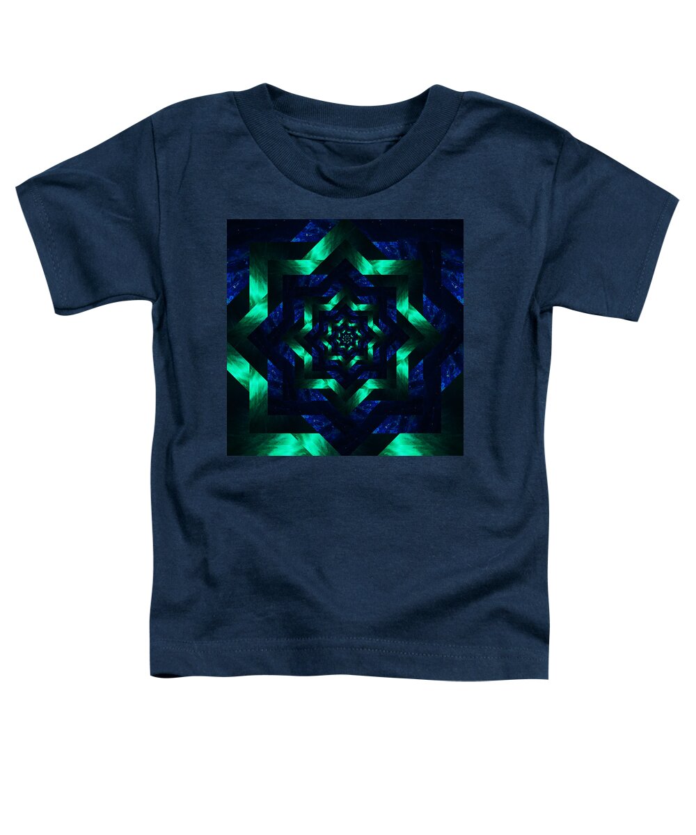 Endless Toddler T-Shirt featuring the digital art Infinity Tunnel Star Water Tunnel by Pelo Blanco Photo