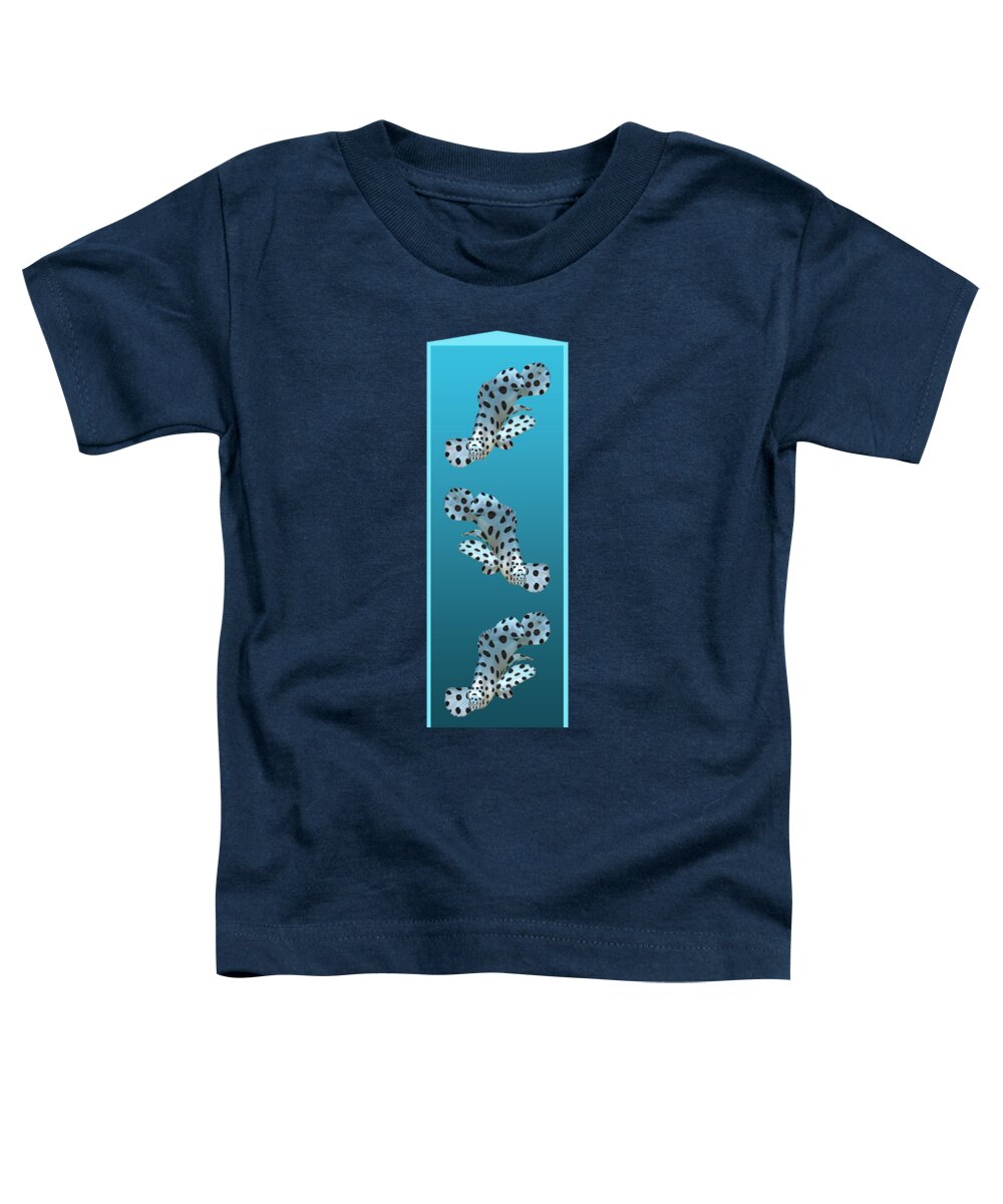 Juvenile Fish Toddler T-Shirt featuring the mixed media Juvenile fish - Small Grouper on gradient blue background - by Ute Niemann