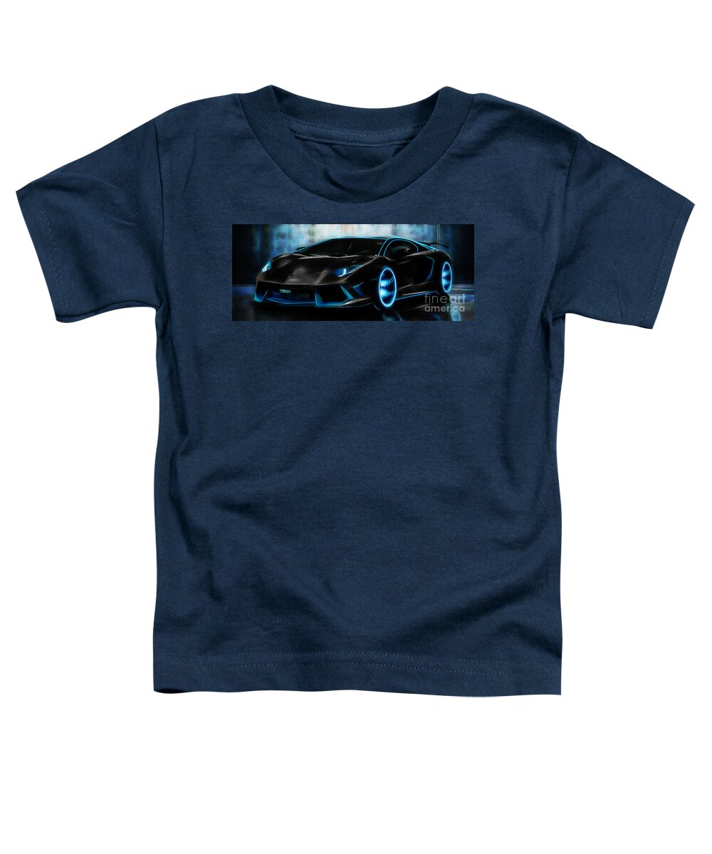 Auto Photographs Toddler T-Shirt featuring the mixed media Lamborghini by Marvin Blaine