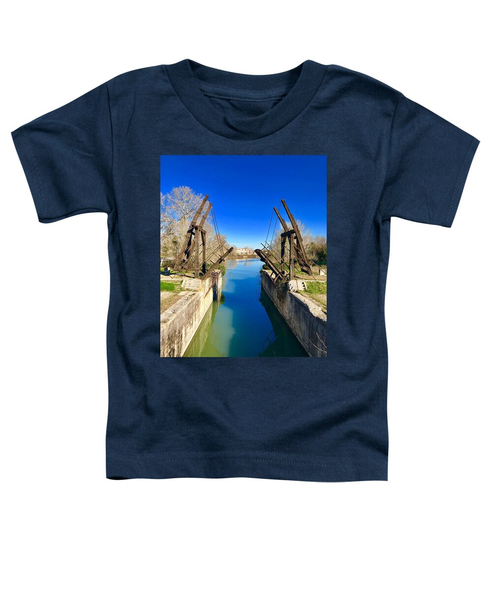 Langlois Bridge Toddler T-Shirt featuring the photograph Langlois Bridge in Arles by Donna Martin