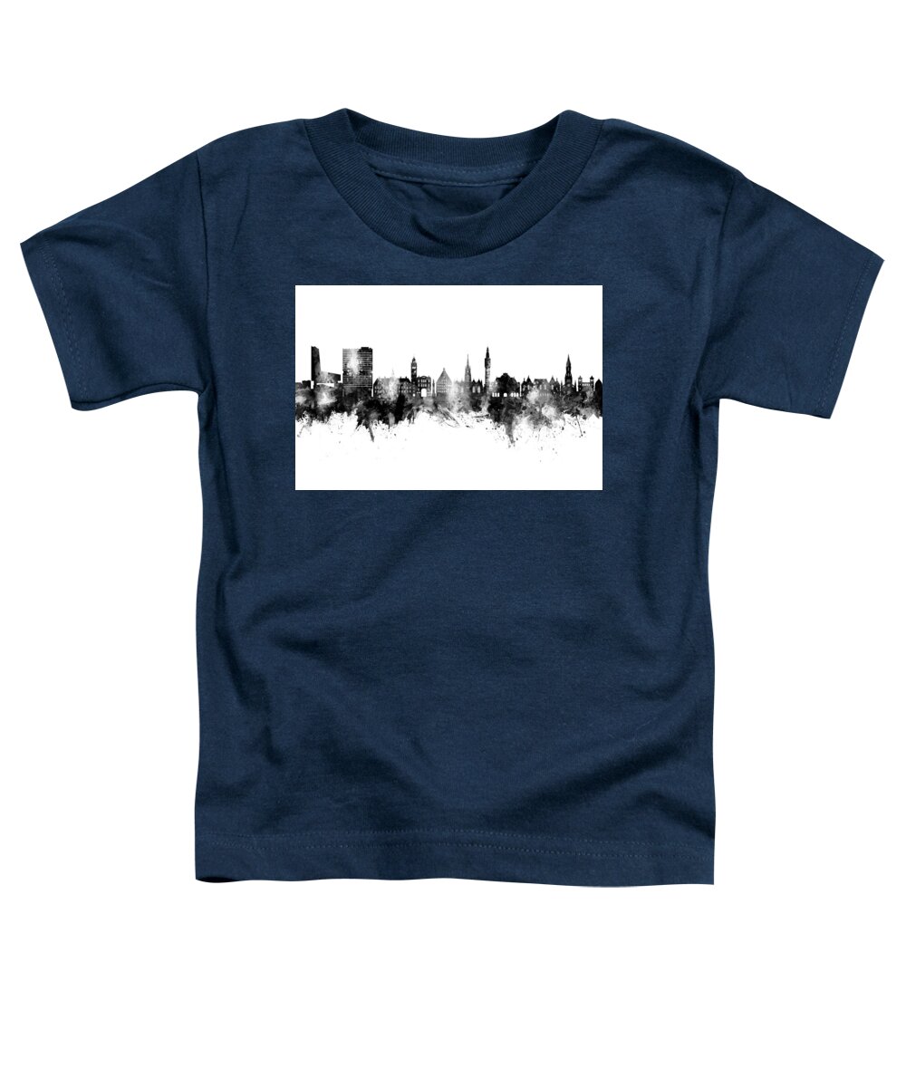 Lille Toddler T-Shirt featuring the digital art Lille France Skyline #63 by Michael Tompsett