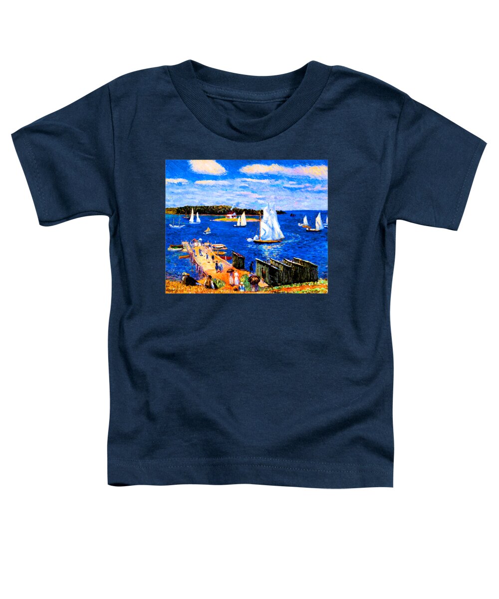 Glackens Toddler T-Shirt featuring the painting Mahone Bay 1911 by William James Glackens