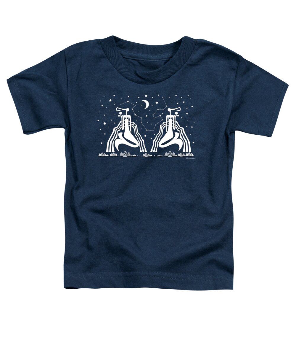 Mermaid Toddler T-Shirt featuring the digital art Moon Guardians by Fei A