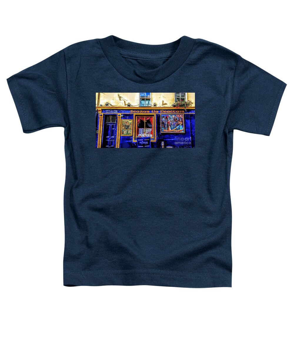 Art Print Of Neachtains Pub Galway Ireland Toddler T-Shirt featuring the painting Neachtains pub Galway Ireland by Mary Cahalan Lee - aka PIXI