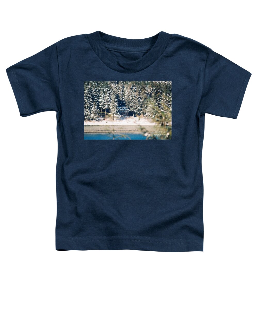 #winter #snow #snowy #forrestretreat #alaska #ak #juneau #cruise #tours #vacation #peaceful #sealaska #southeastalaska #calm #35mm #analog #film #sprucewoodstudios Toddler T-Shirt featuring the photograph Nestled in the Snow by Charles Vice