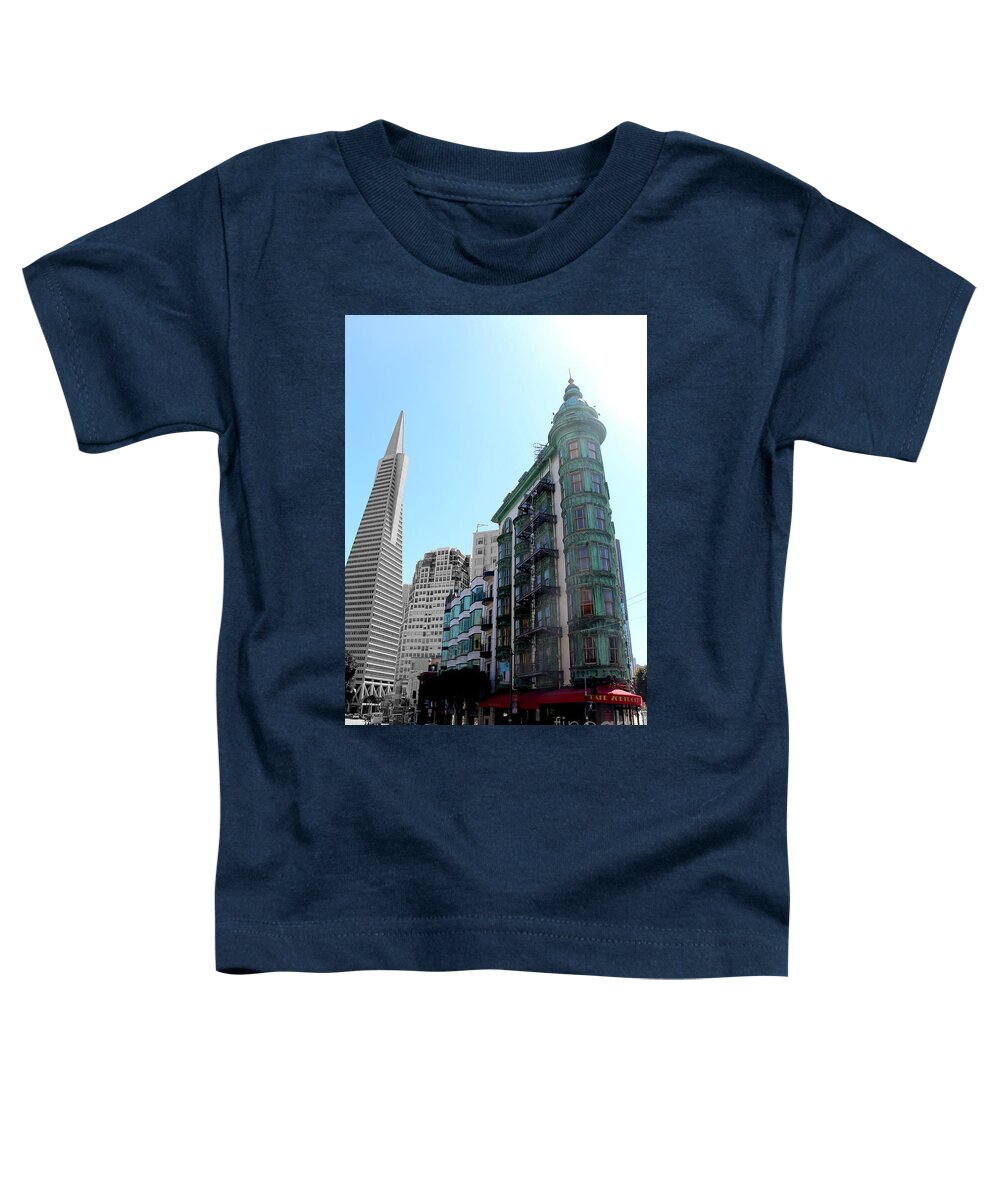 Buildings Toddler T-Shirt featuring the photograph New and Old by Katherine Erickson
