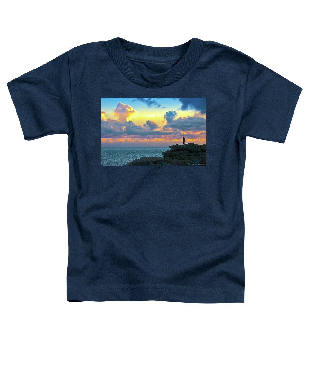 Skyscape Toddler T-Shirt featuring the photograph Angler at Portland Bill by Alan Ackroyd