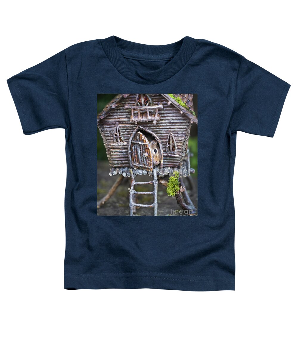 #chipmunk Toddler T-Shirt featuring the photograph Once upon a chipmunk by Darya Zelentsova