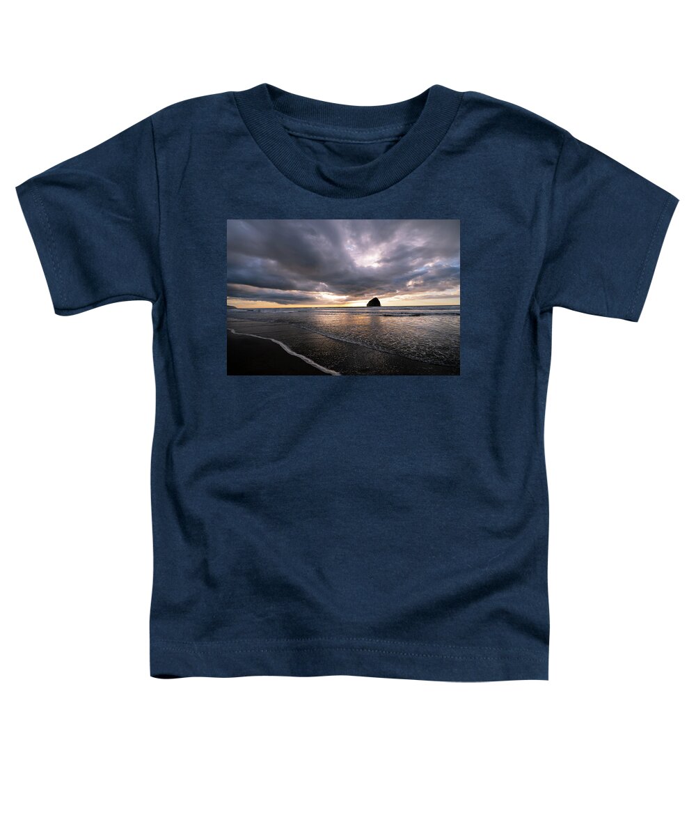 Ocean Toddler T-Shirt featuring the photograph Pacific City Sky by Steven Clark