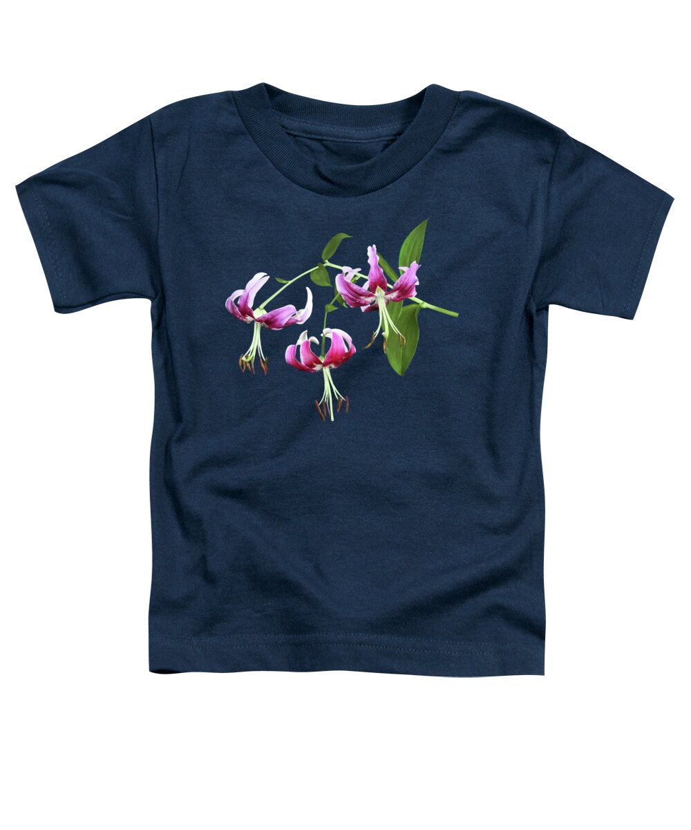 Lily Toddler T-Shirt featuring the photograph Pink Turk's Cap Lilies by Susan Savad