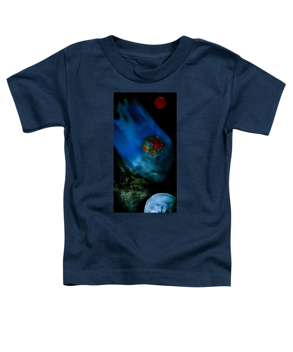 Planets Toddler T-Shirt featuring the painting Planets Aligned by Anna Adams