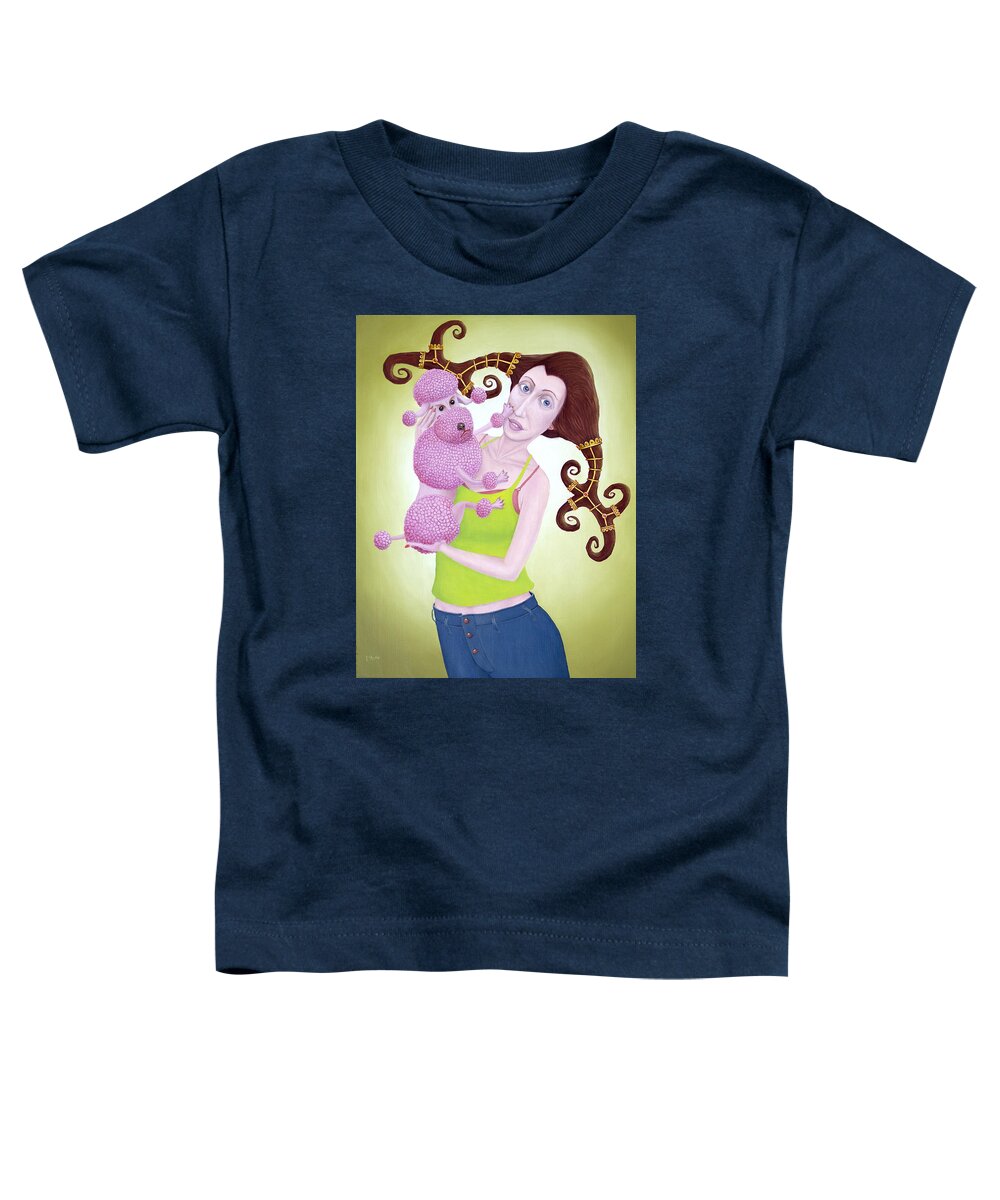 Pru Toddler T-Shirt featuring the painting Pru and Pia by Hone Williams