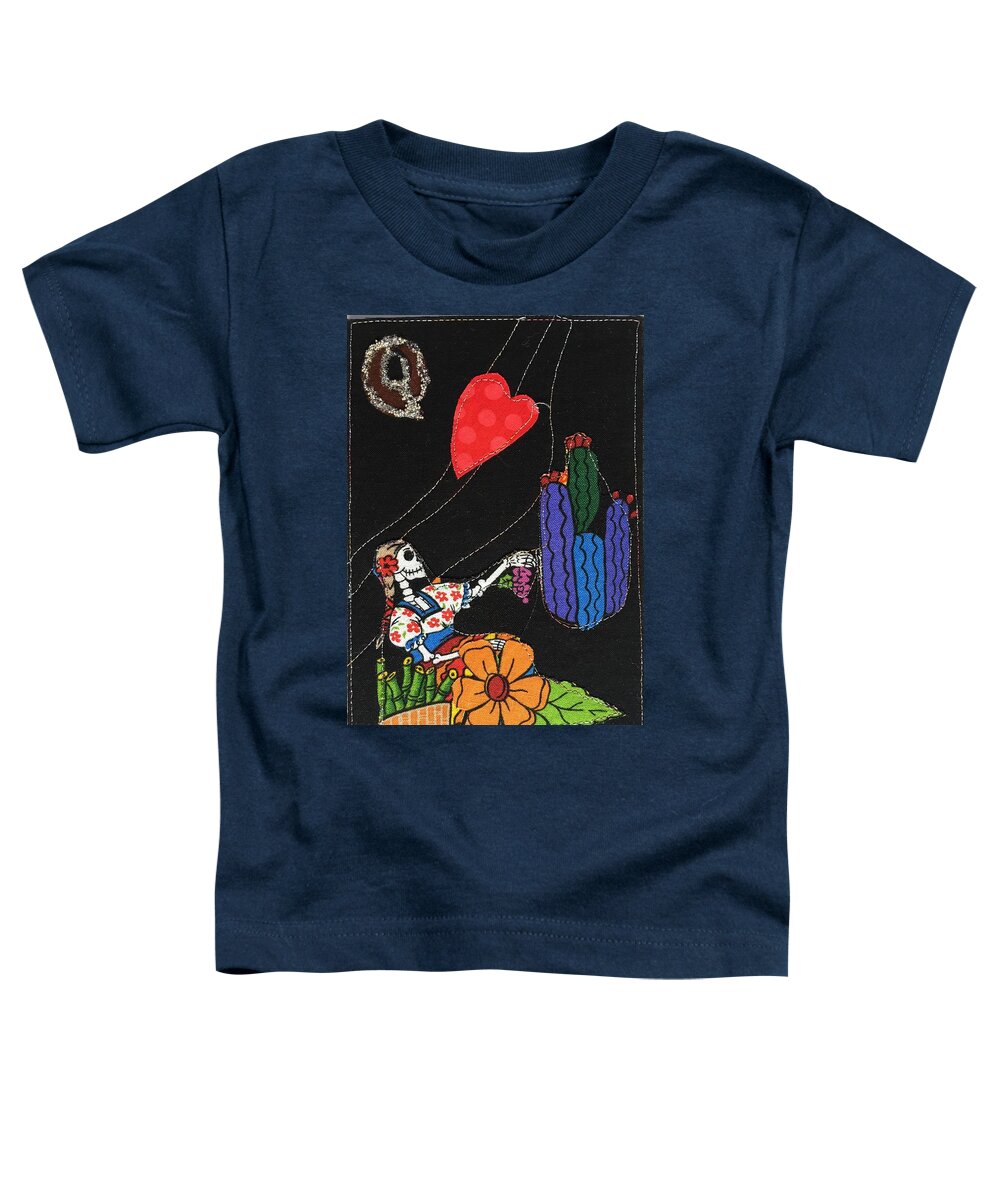 Queen Of Hearts Toddler T-Shirt featuring the mixed media Queen of Hearts by Vivian Aumond